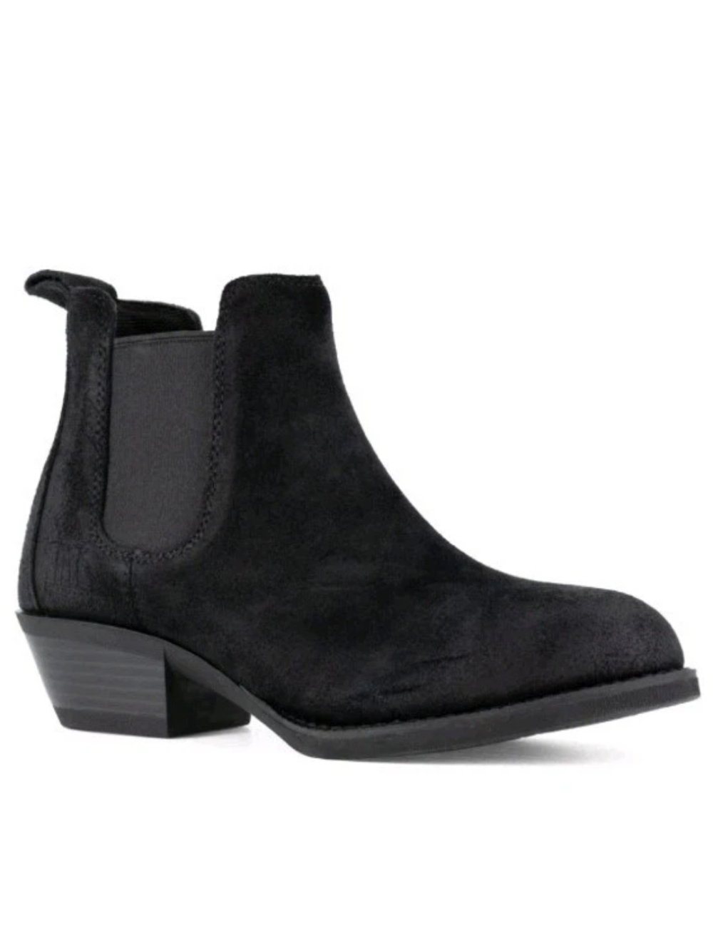 NEW Frye Supply Chelsea Steel Toe Cap Workboots Size 7 WIDE Black Oiled Suede